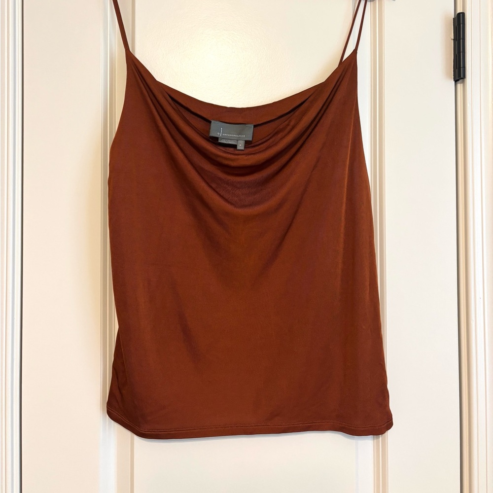 EUC - Anthropologie Copper Cowl Neck Tank